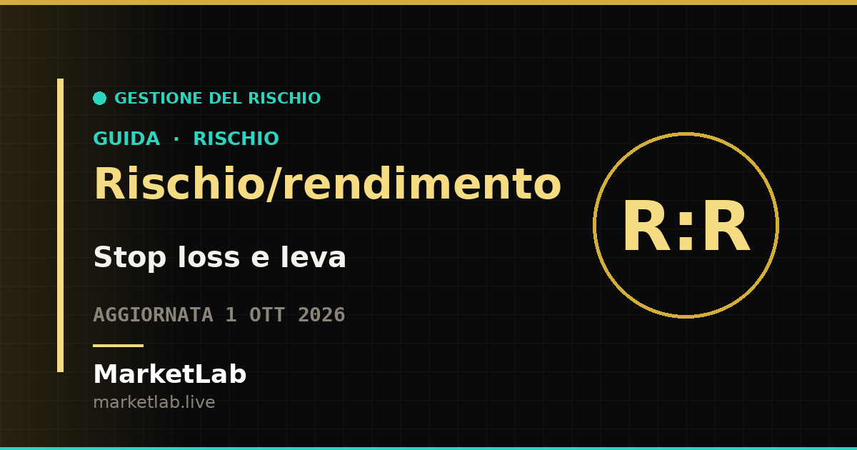 Rischio/rendimento, stop loss e leva: come si calcolano e come si leggono